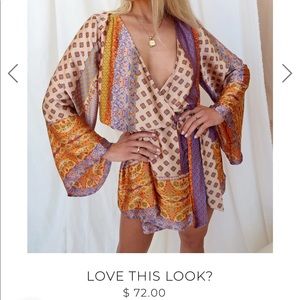 12th Tribe Gold Kimono Dress